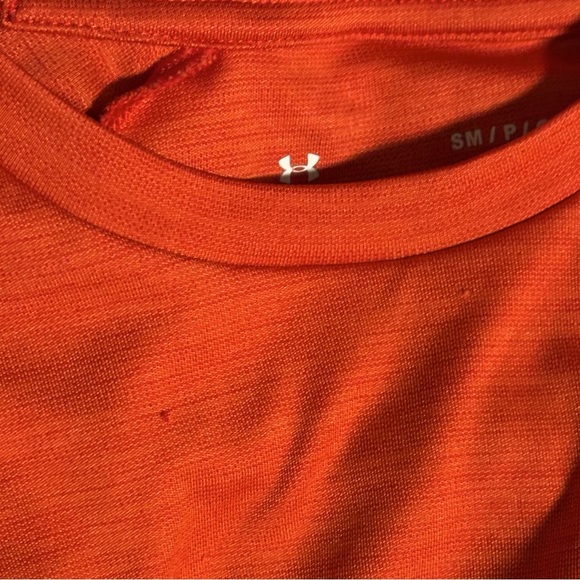 Under Armour Men's Bright Orange Short Sleeve Tee Size Small - Picture 4 of 5